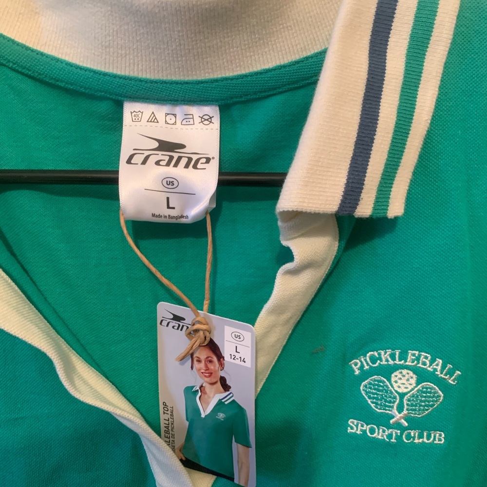 Crane Women's Green Polo Top